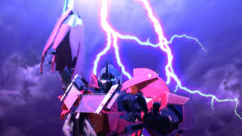 Optimus Prime takes on Megatron