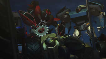 Miko collects secret data from Bulkhead's brain