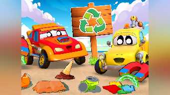 Cars learn recycling / Giant Donuts / The Farm Race / No more gravity